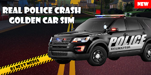 Real Police Crash Golden Car Screenshot 0
