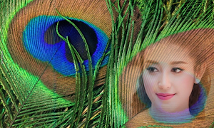 Peacock Feathers Photo Frame Screenshot 0