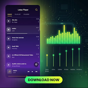 Lotus Player - Offline Music Screenshot 1