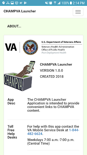 CHAMPVA Launcher Screenshot 1