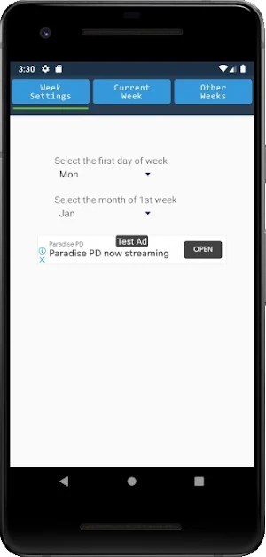 Week Calendar Screenshot 1