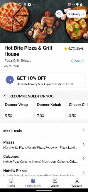 Hot Bite Pizza & Grill House Screenshot 2