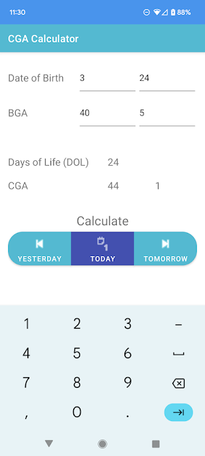 CGA Calculator Screenshot 1