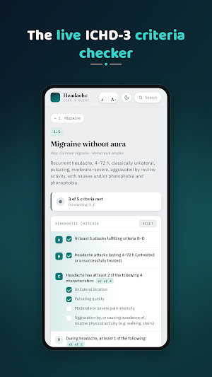 Headache ICHD3 Screenshot 1