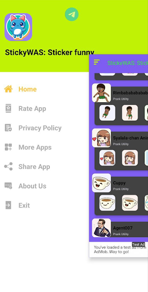 Sticker funny: StickyWAS Screenshot 1