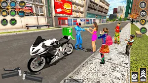 Pizza Home Delivery Bike Game Screenshot 2