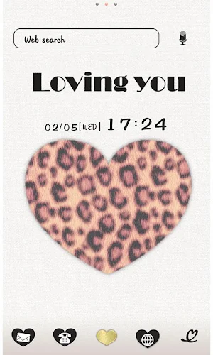 Big Leopard Heart Theme +HOME Screenshot 0