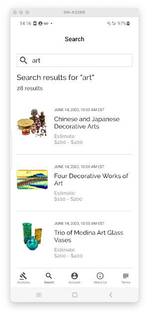 Caza Sikes Auctions Screenshot 3
