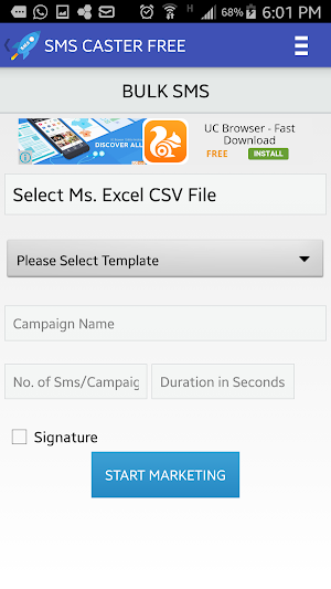 SMS Caster Free Screenshot 3