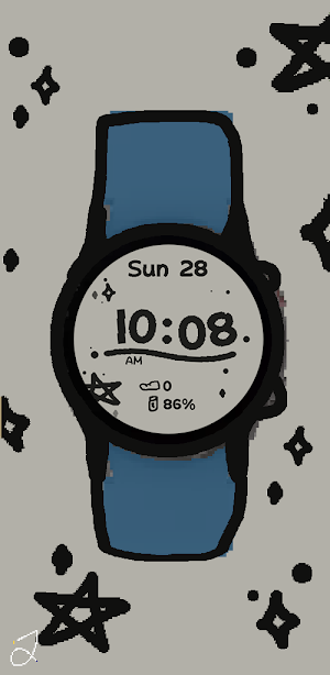 Retro Art Watch Face Screenshot 3