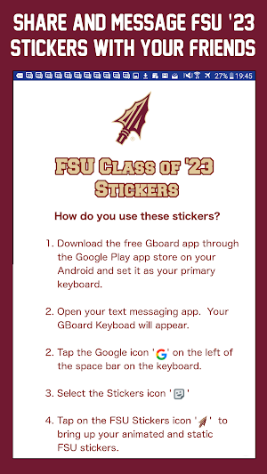 FSU Class of '23 for GBoard Screenshot 1