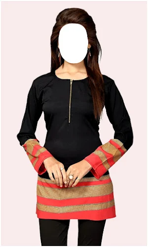 Women Short Kurti Tops Photo Montage Screenshot 3