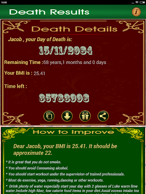 Death Date Calculator Clock Life Prediction Timer Screenshot 2