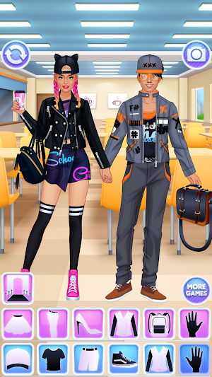 High School Couple: Girl & Boy Makeover Screenshot 2