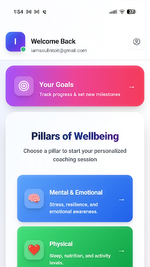 Wellbeing Coach AI Screenshot 0