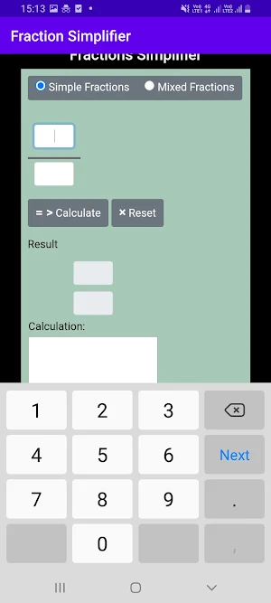 Fraction Simplifier Screenshot 3