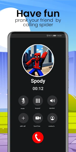 Spider hero man video call Screenshot 2