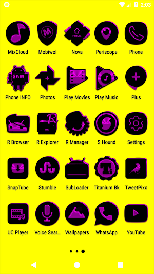 Black and Purple Icon Pack Free Screenshot 3