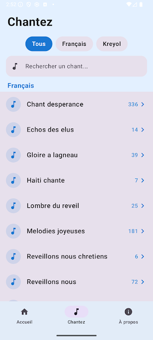 Chants D'Esperance Screenshot 1