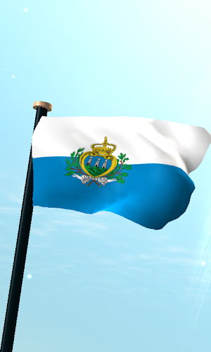 San Marino Flag 3D Wallpaper Screenshot 0