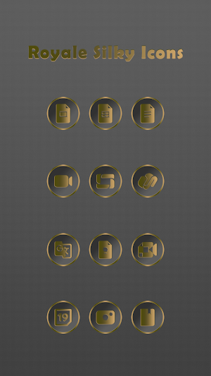 Royale Silky Dark Gold Icons Screenshot 1
