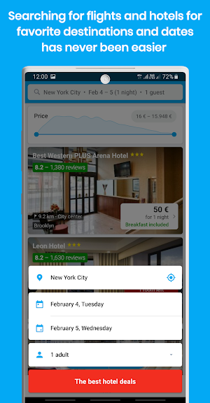 Booking Flights and Hotels - Travel deals Screenshot 2