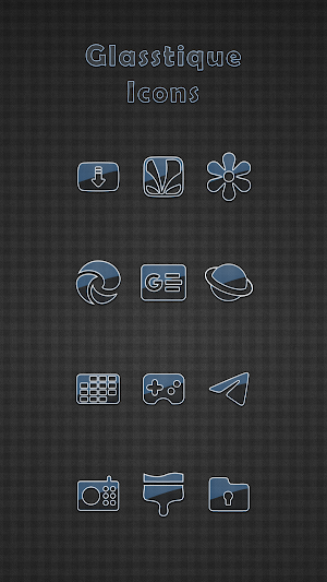 Glasstique Blue Icons Screenshot 2