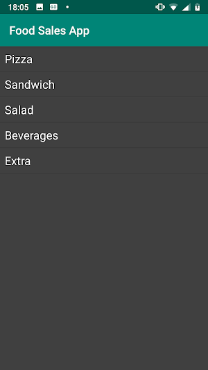 Food Sales App Screenshot 1