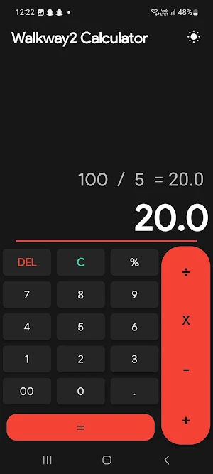 Walkway 2Calculator Screenshot 0
