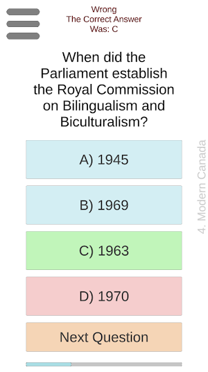 Canada Citizenship Test Screenshot 3
