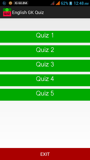 GK Quiz in English Screenshot 1