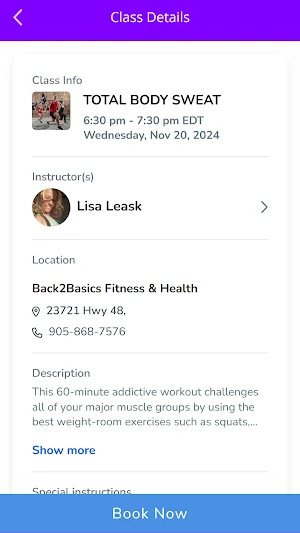 Back2Basics Fitness & Health Screenshot 2