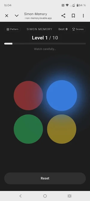 Simon Memory - Brain Game Screenshot 2