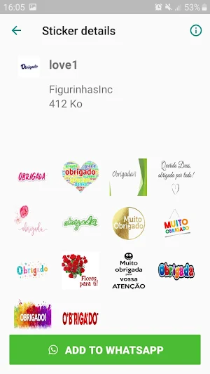 figurinhas de Obrigado WAstickerApp Screenshot 3