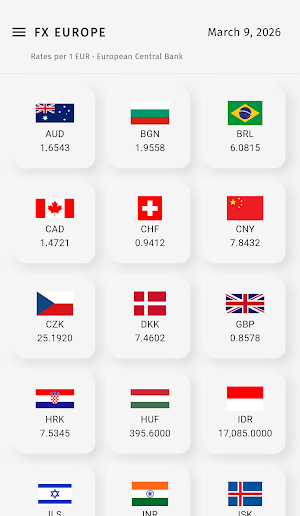 FX Europe — Currency Converter Screenshot 0