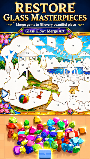 Glass Glow: Merge Art Screenshot 3