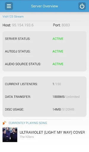 CentovaCast CP Screenshot 1
