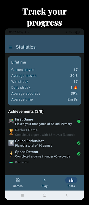 Sound Memory - Pairs & Tones Screenshot 1
