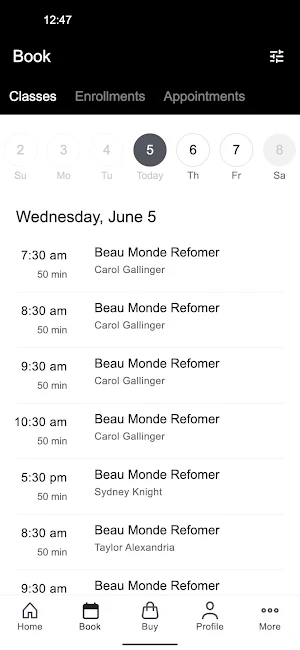 Beau Monde Pilates Screenshot 1