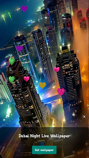 Dubai City Night LiveWallpaper Screenshot 0