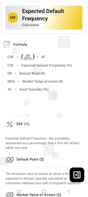 EDF Calculator Screenshot 2