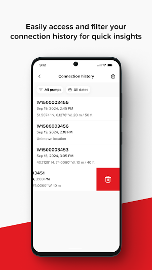 MyWATERAX Pump Dashboard Screenshot 2