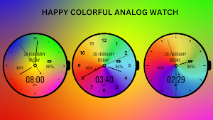Happy Colorful Analog Watch Screenshot 2
