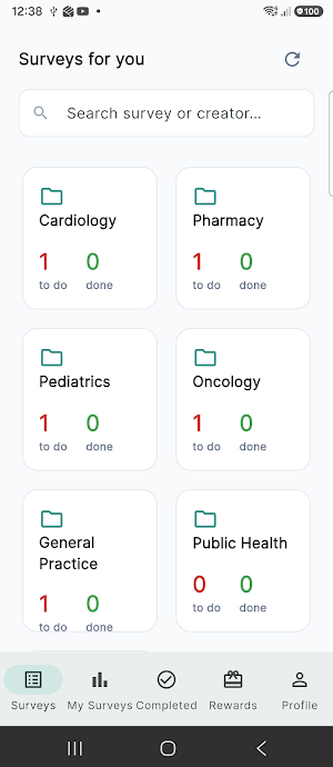 MedSurveyRX: Medical Surveys Screenshot 0