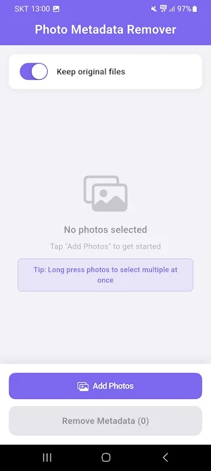 Photo Metadata Remover Screenshot 0
