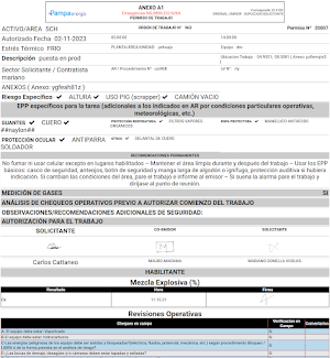 Pampa Energia Permisos Trabajo Screenshot 3