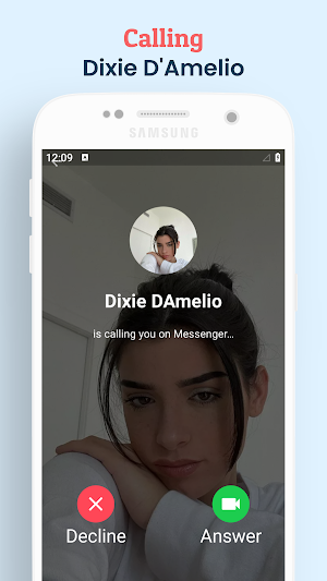 Dixie D'Amelio Calling You Screenshot 2