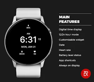 Pure Black Watch Face Screenshot 1