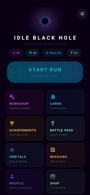 Idle Black Hole: Space Clicker Screenshot 1