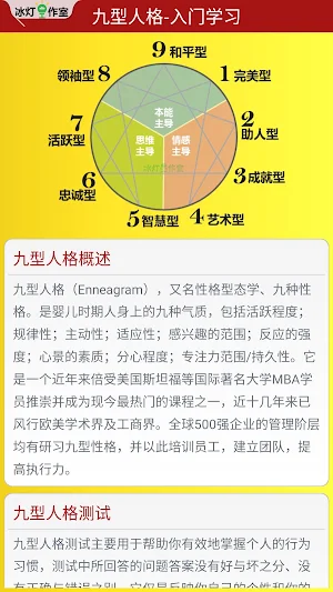 九型人格测试 ENNEAGRAM Screenshot 1